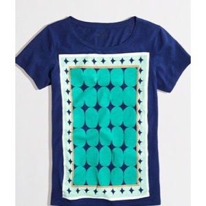 {J. Crew Factory} Framed dot collectors tee, Navy